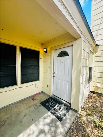 a view of front door of a house