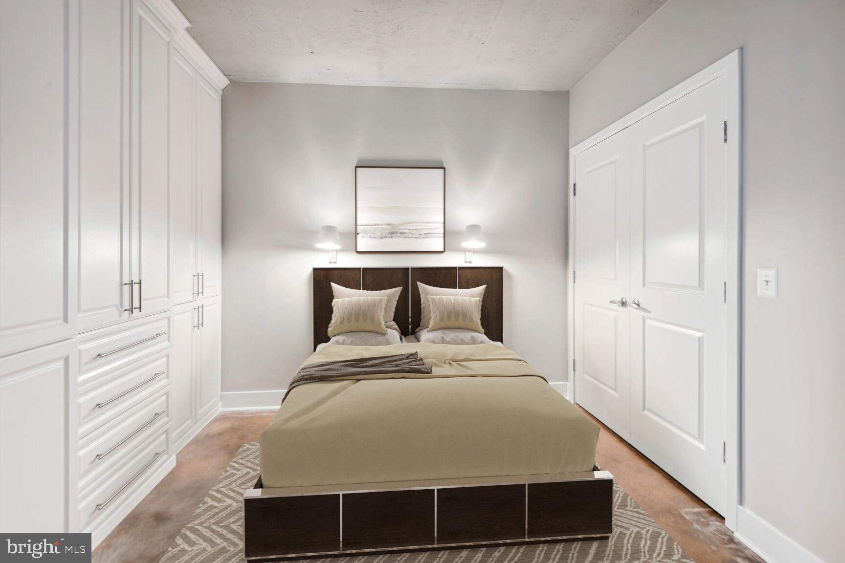 2125 14th Street Northwest, Unit 319 Washington, DC 20009 - Photo 9 of 23 a large bed sitting in a bedroom next to a window