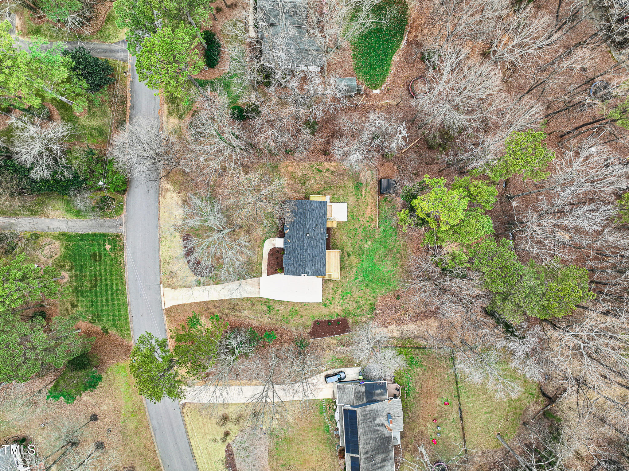 109 Chatterson Drive Raleigh, NC 27615 - Photo 50 of 51 an aerial view of a house with a yard