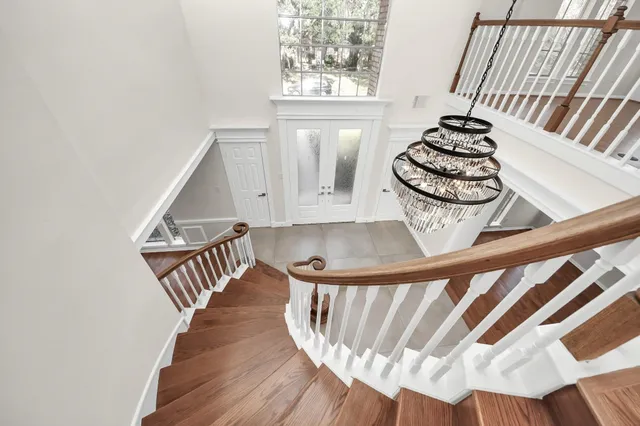 a view of entryway with wooden floor