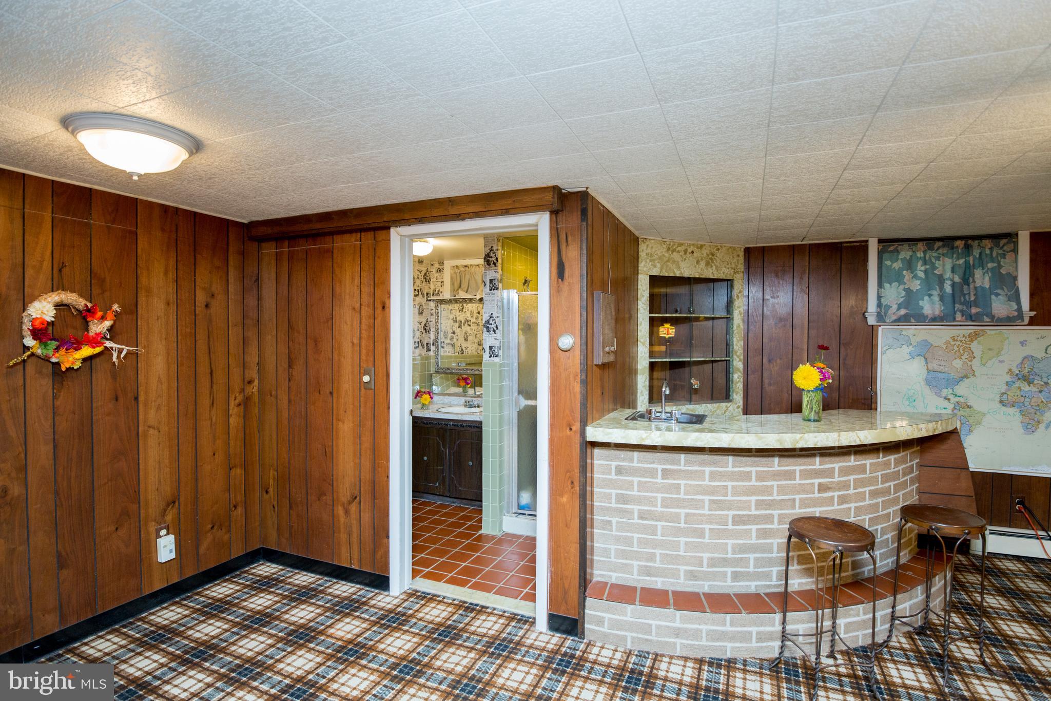 670 Riegelsville Milford Road Milford, NJ 08848 - Photo 20 of 26 Wet Bar & Full Bath in the Den (lower level)