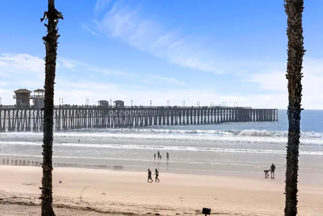 a view of ocean with a street