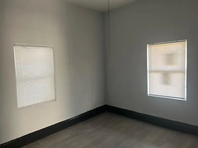 an empty room with a window