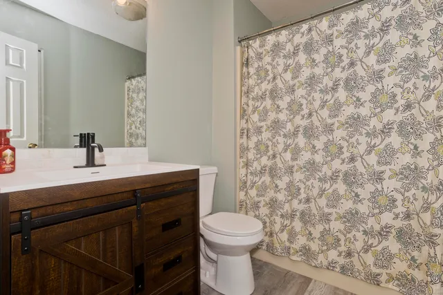 a bathroom with a sink and a toilet