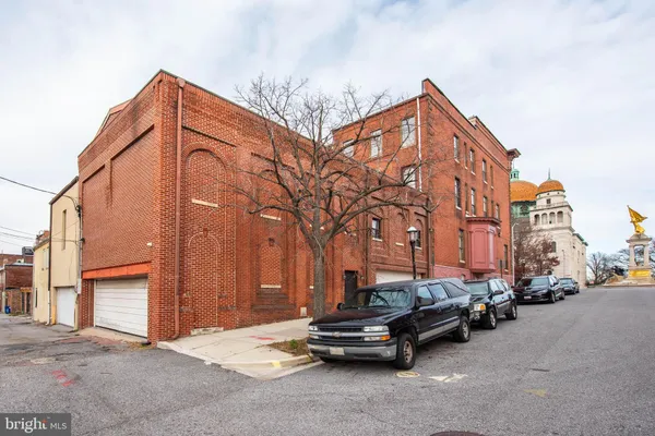 a front view of a building