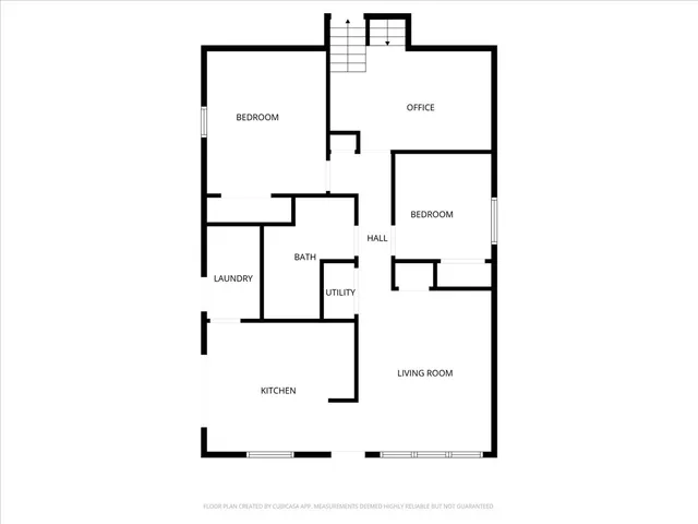 a picture of a room with a bench