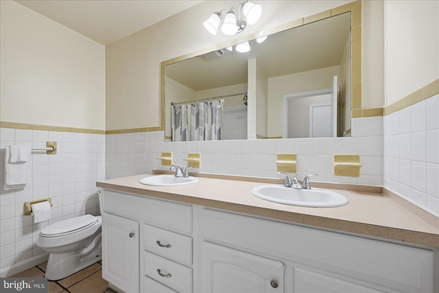 613 Overlook Street Culpeper, VA 22701 - Photo 7 of 15 a bathroom with a toilet a sink a mirror and vanity