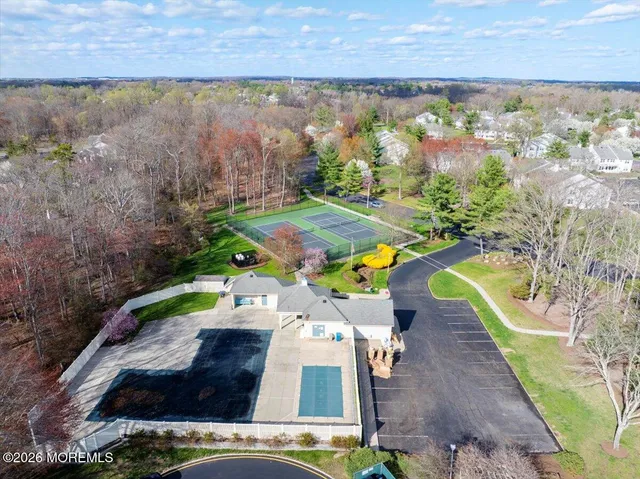 a view of a yard with an outdoor space