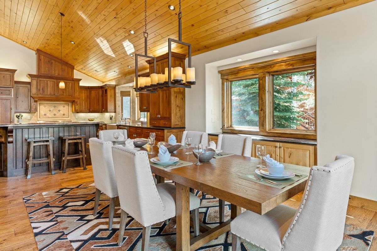12043 Brookstone Drive Truckee, CA 96161 - Photo 10 of 21 a view of a dining room with furniture window and outside view