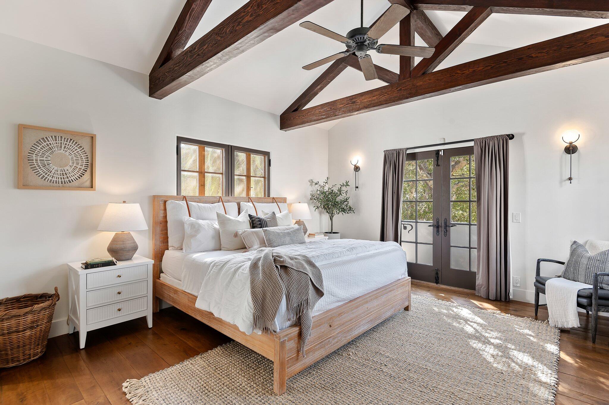 695 Via Hierba Santa Barbara, CA 93110 - Photo 31 of 70 a bedroom with a bed and a large window