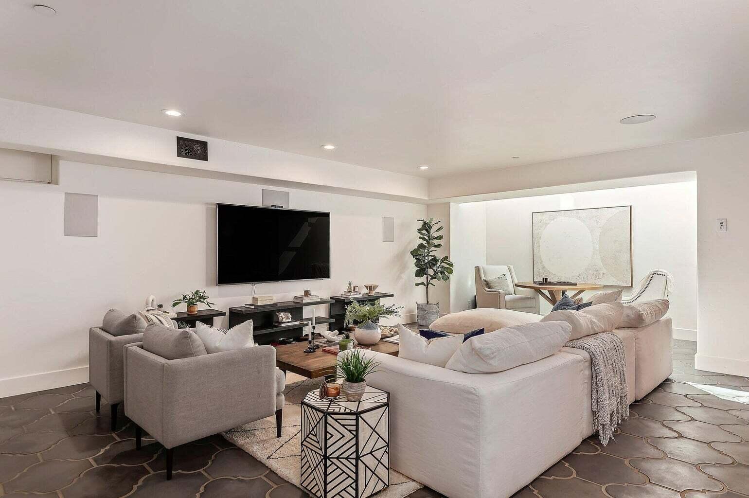 695 Via Hierba Santa Barbara, CA 93110 - Photo 34 of 70 a living room with furniture and a flat screen tv