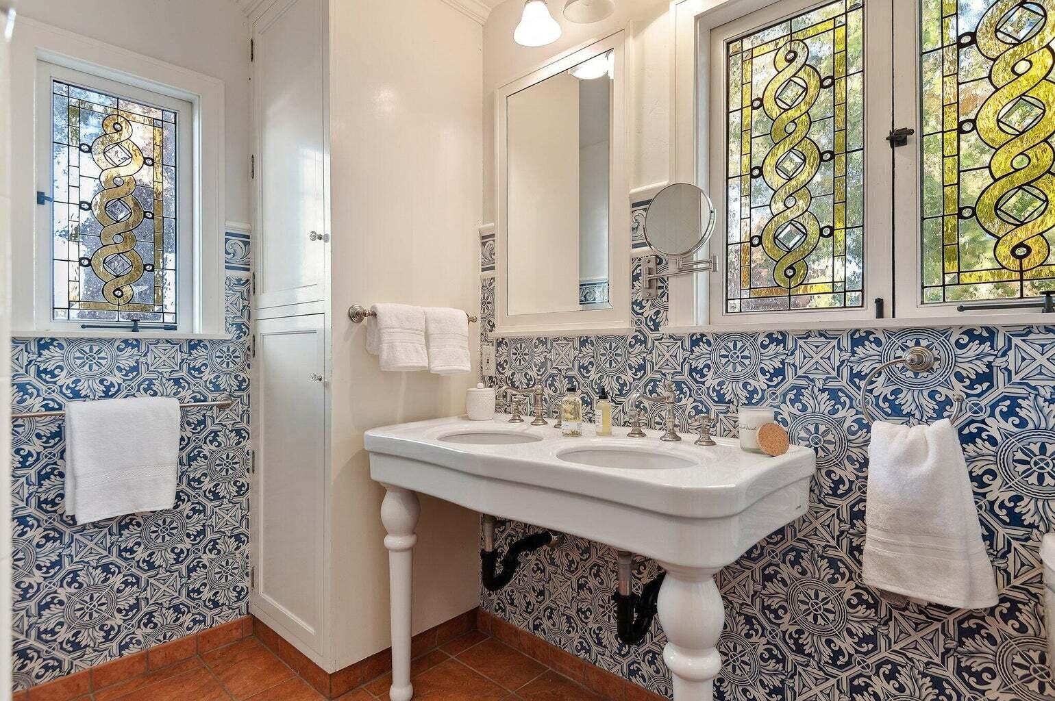 695 Via Hierba Santa Barbara, CA 93110 - Photo 42 of 70 a bathroom with a sink toilet and a mirror