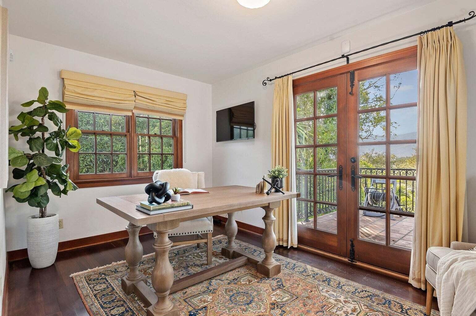 695 Via Hierba Santa Barbara, CA 93110 - Photo 43 of 70 a workspace with furniture and a potted plant