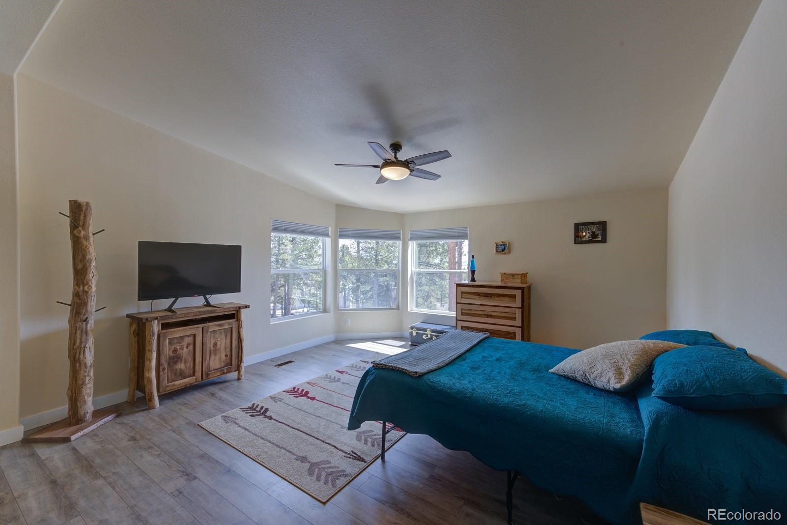 1373 Singletree Road Hartsel, CO 80449 - Photo 22 of 40 a living room with furniture and a flat screen tv