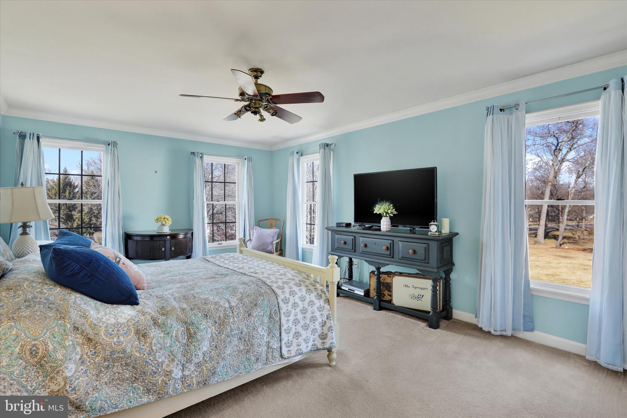 4615 Twinbrook Circle Doylestown, PA 18902 - Photo 17 of 30 a bedroom with a bed and a flat screen tv