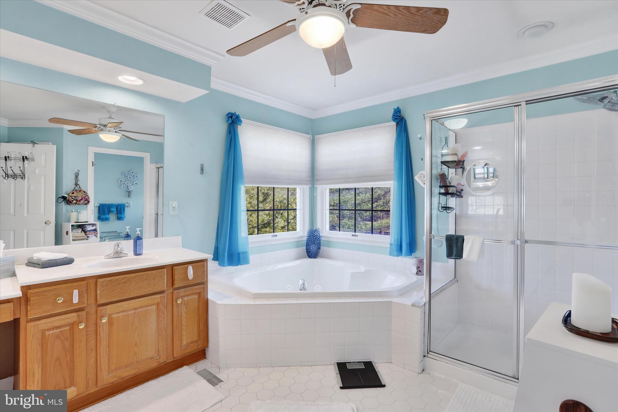 4615 Twinbrook Circle Doylestown, PA 18902 - Photo 19 of 30 a spacious bathroom with a tub sink shower and mirror