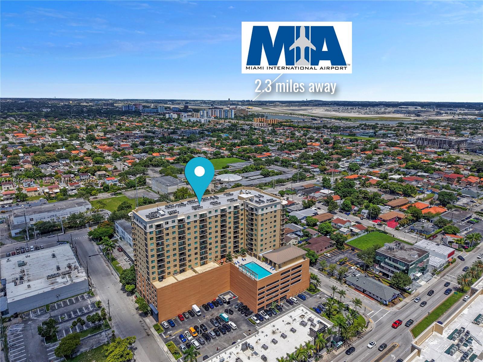 4242 Northwest 2nd Street, Unit 804 Miami, FL 33126 - Photo 25 of 30 an aerial view of a city