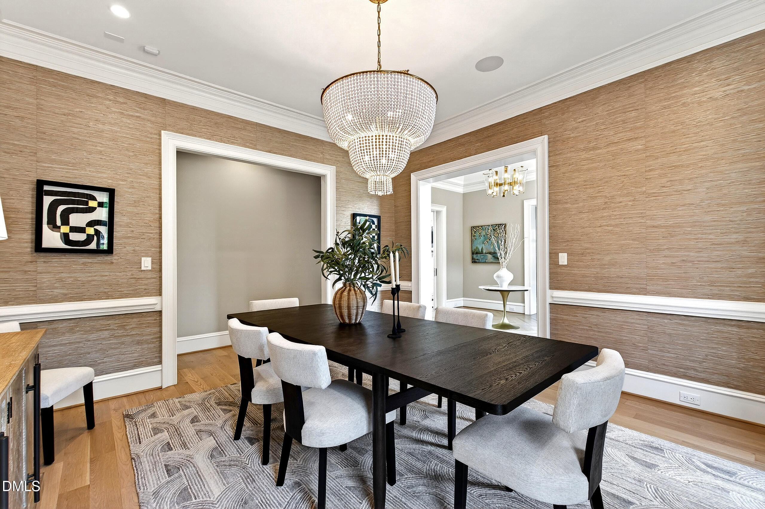 1404 Rock Dam Court Raleigh, NC 27615 - Photo 16 of 97 a view of a dining room with furniture window and wooden floor