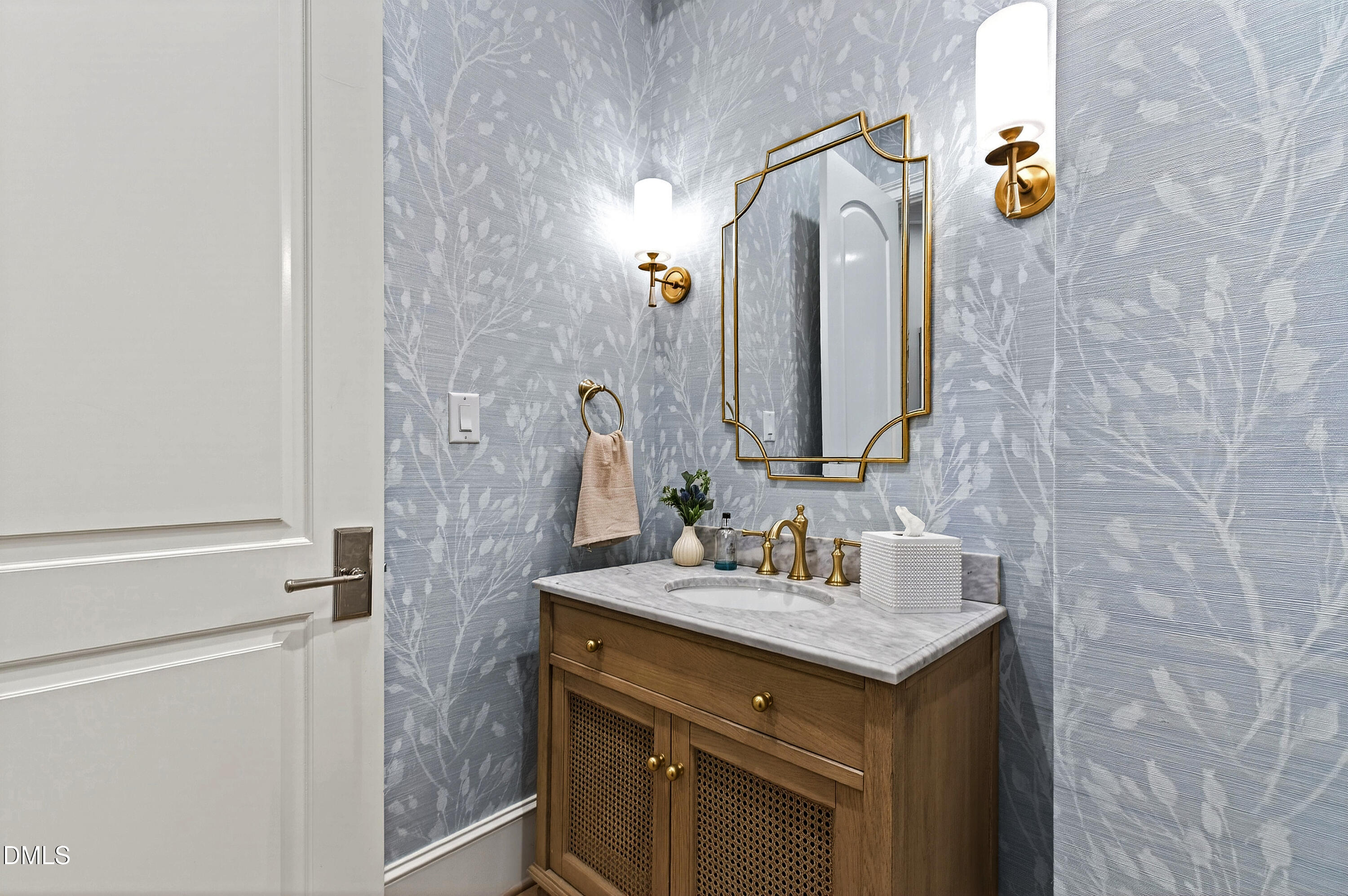 1404 Rock Dam Court Raleigh, NC 27615 - Photo 35 of 97 a bathroom with a sink vanity and a mirror