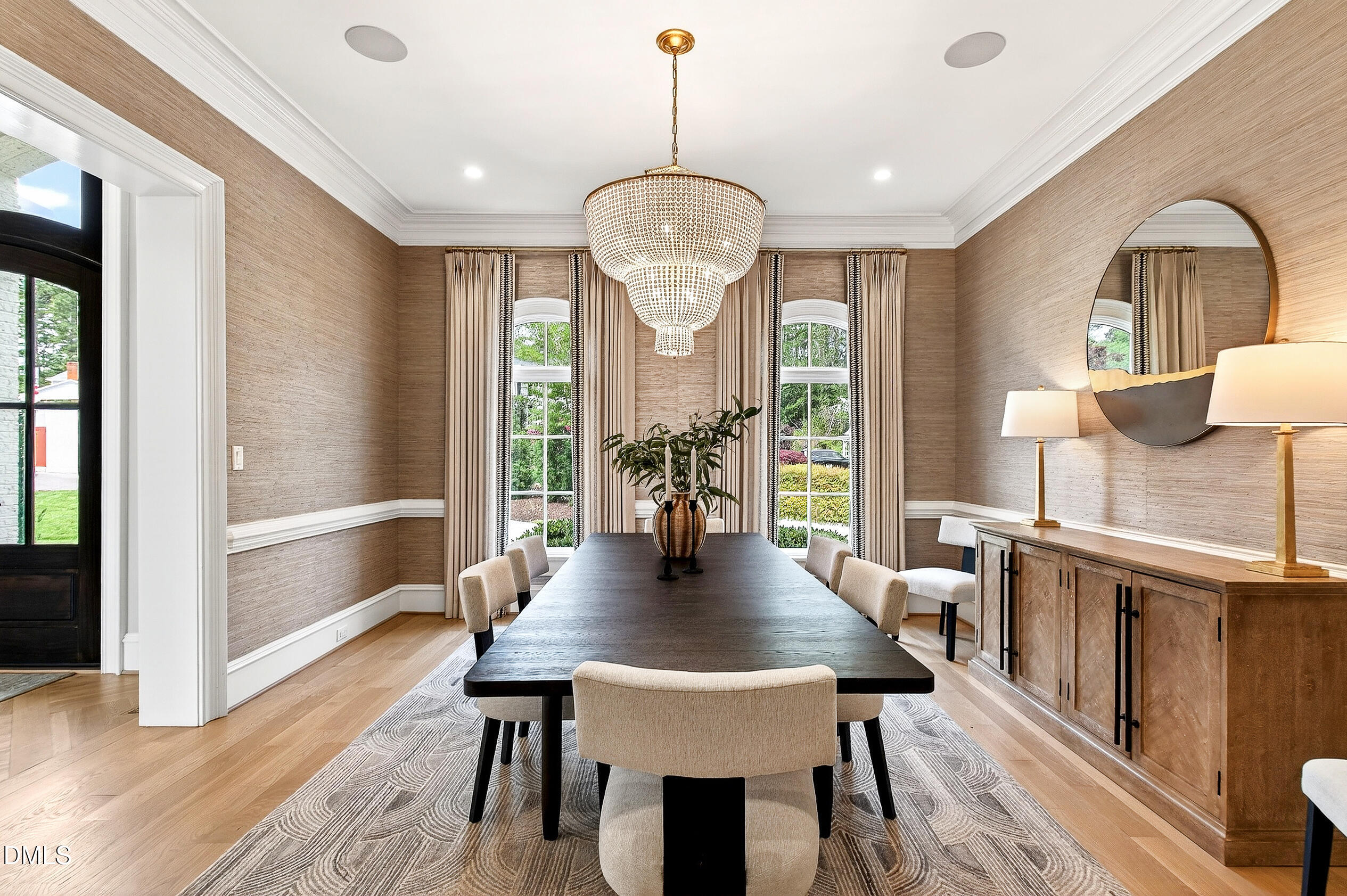 1404 Rock Dam Court Raleigh, NC 27615 - Photo 3 of 97 a view of a dining room with furniture window and wooden floor