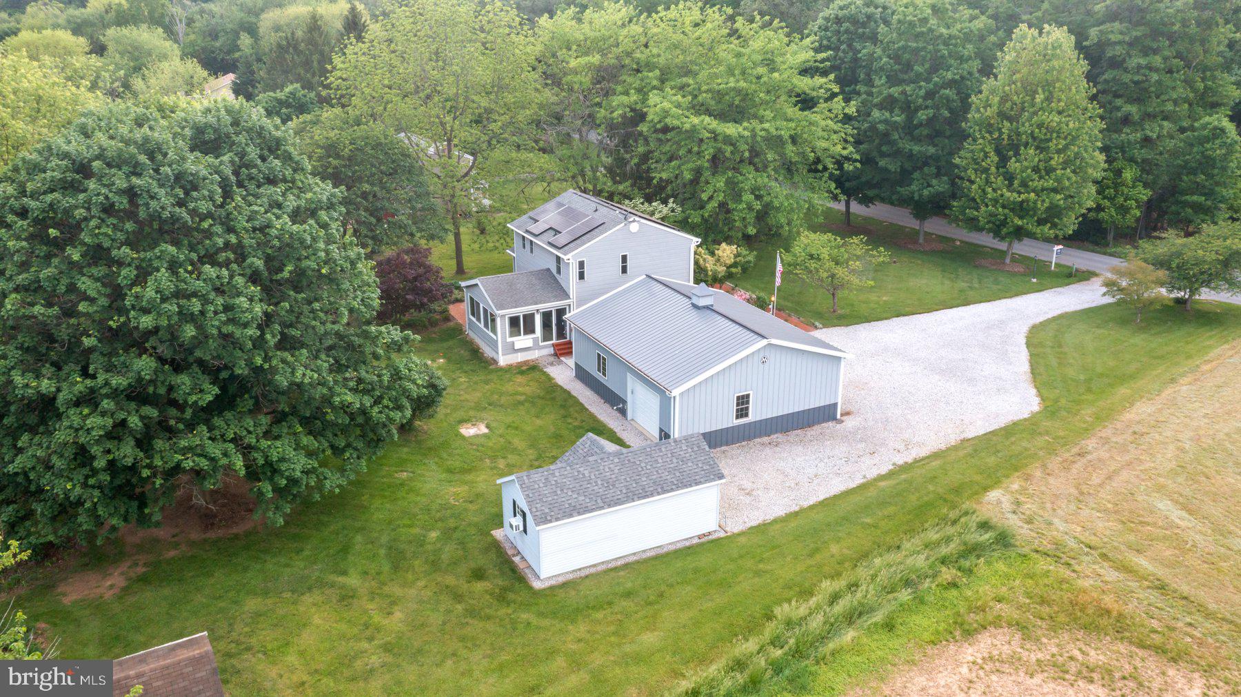 21717 Gunpowder Road Manchester, MD 21102 - Photo 51 of 87 an aerial view of a house with swimming pool and a yard