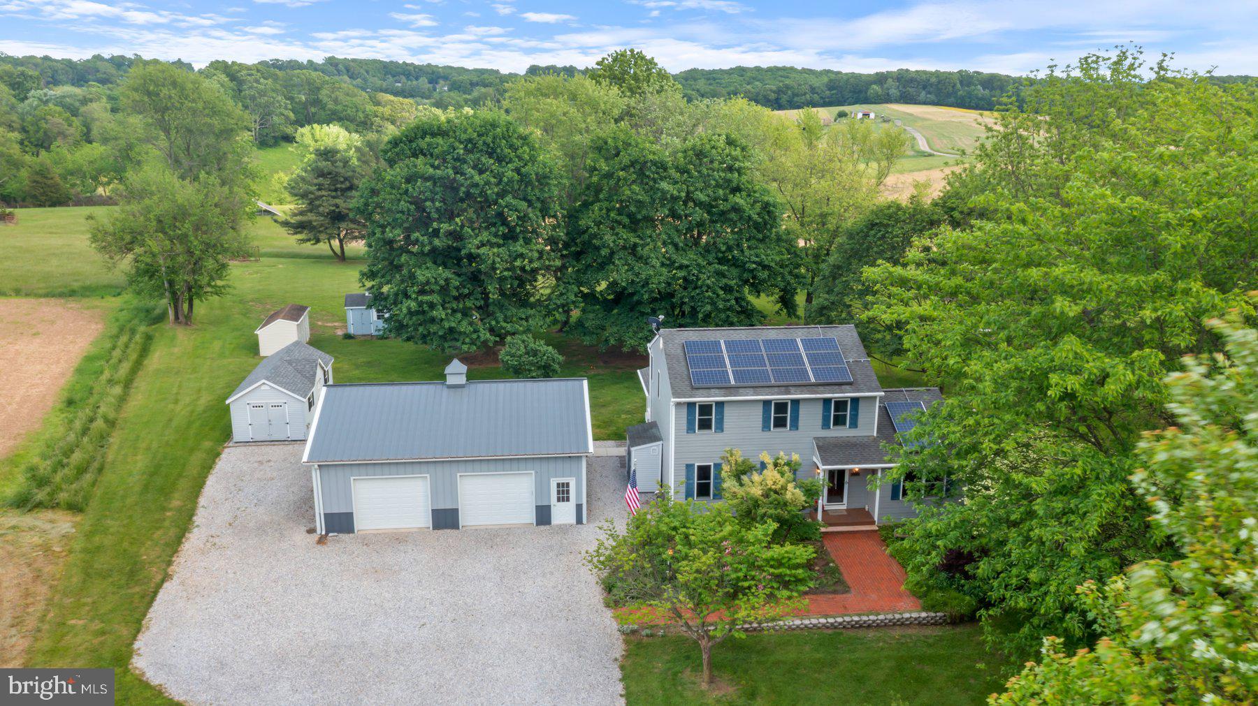 21717 Gunpowder Road Manchester, MD 21102 - Photo 53 of 87 an aerial view of a house with pool and a yard