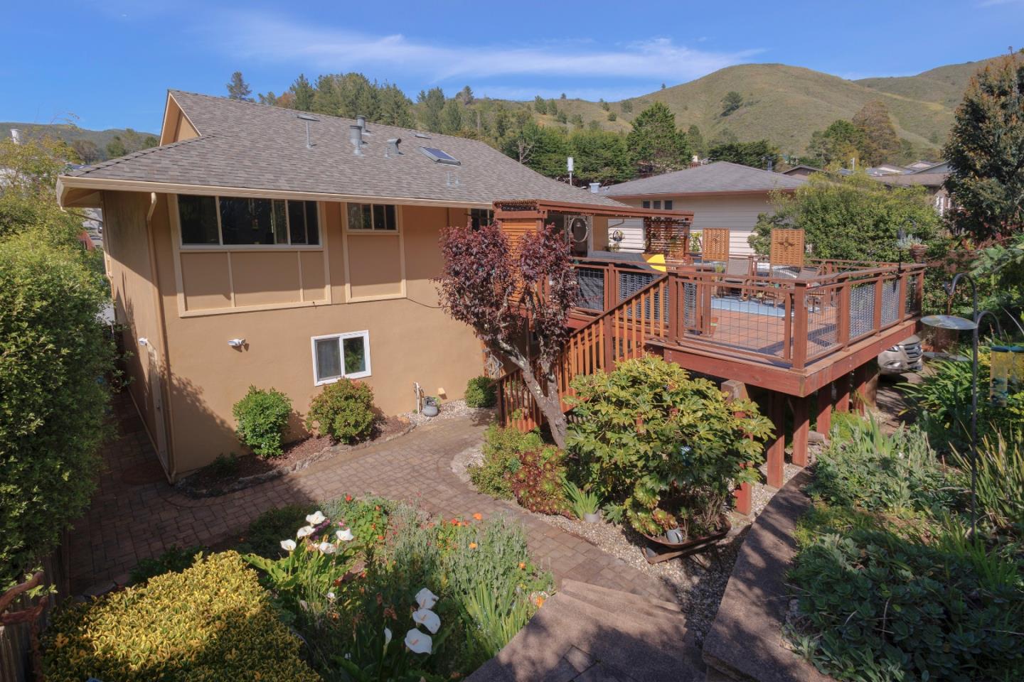 803 Big Bend Drive Pacifica, CA 94044 - Photo 38 of 47 a aerial view of a house with a yard and garden