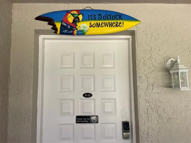 a sign that is on a refrigerator