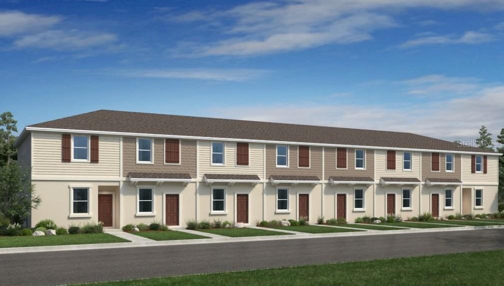 a front view of a building with street view