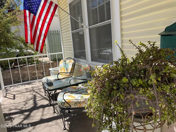 a house view with a outdoor space