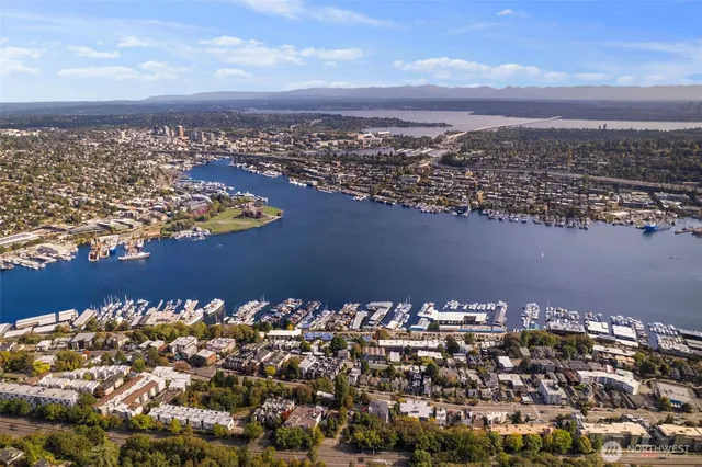 an aerial view of a city