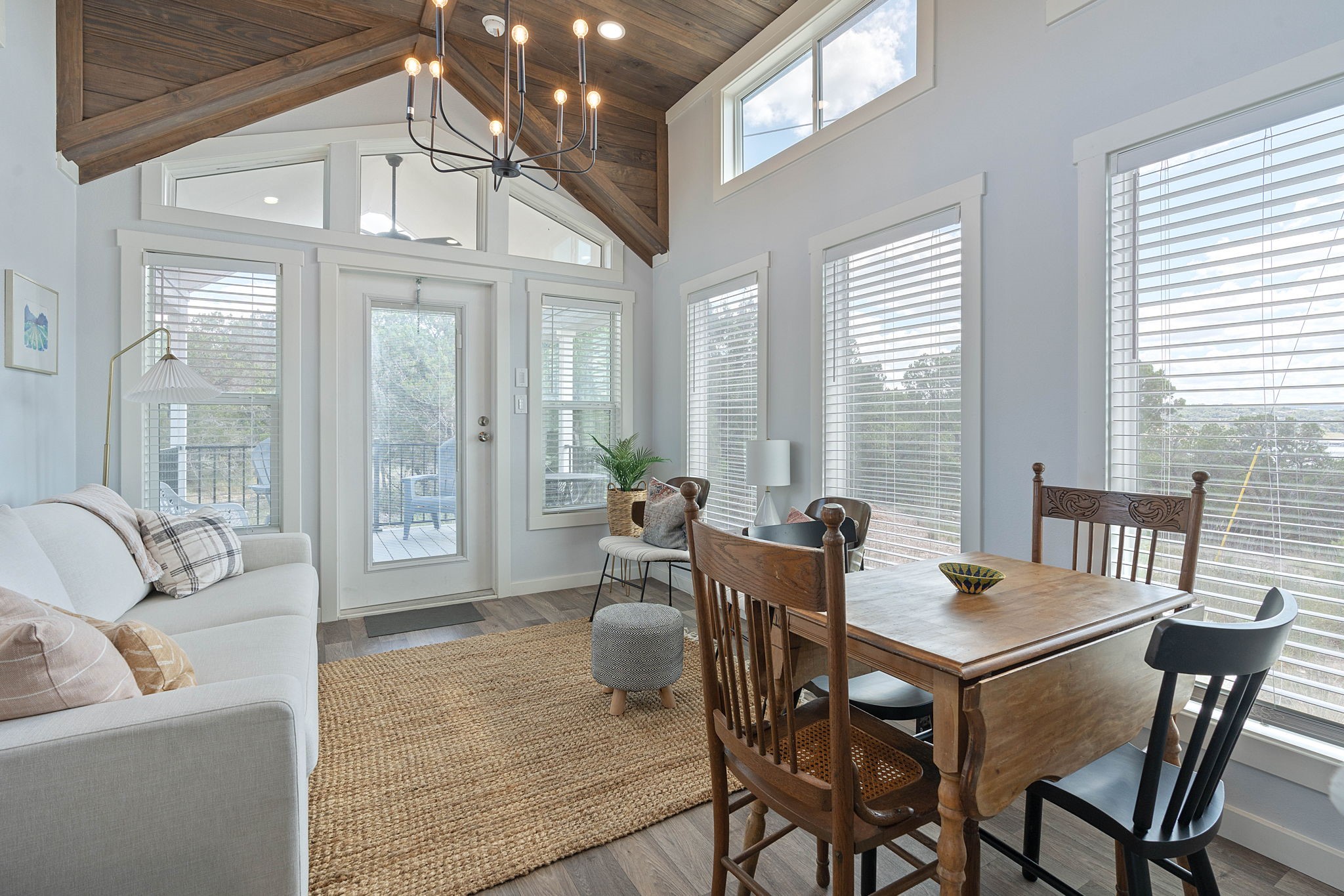 635 Ivean Pearson Road Lago Vista, TX 78645 - Photo 8 of 24 a view of a dining room with furniture window and outside view
