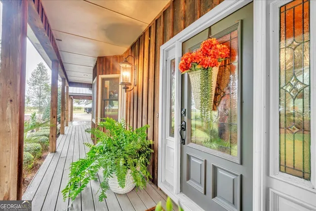a outdoor space with lots of tables and chairs