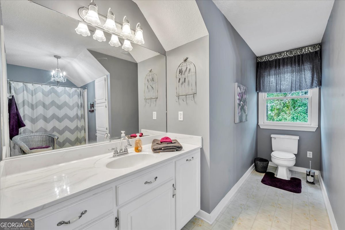 568 Hopewell Church Road Rhine, GA 31077 - Photo 34 of 77 a bathroom with a sink a large mirror and a toilet