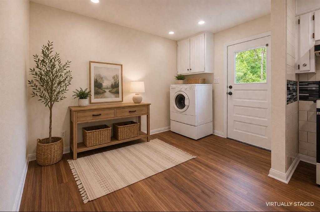 211 West Long Street Elm Mott, TX 76640 - Photo 5 of 16 a view of kitchen with furniture wooden floor and window