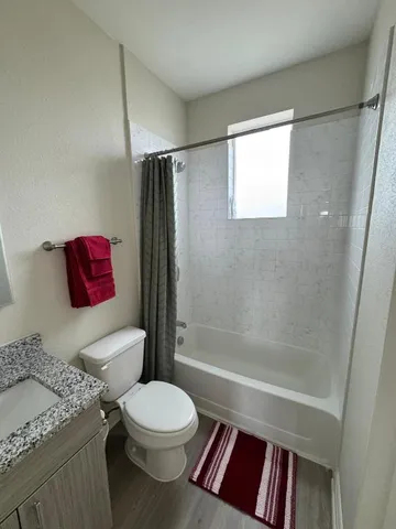 a view of a room with a closet