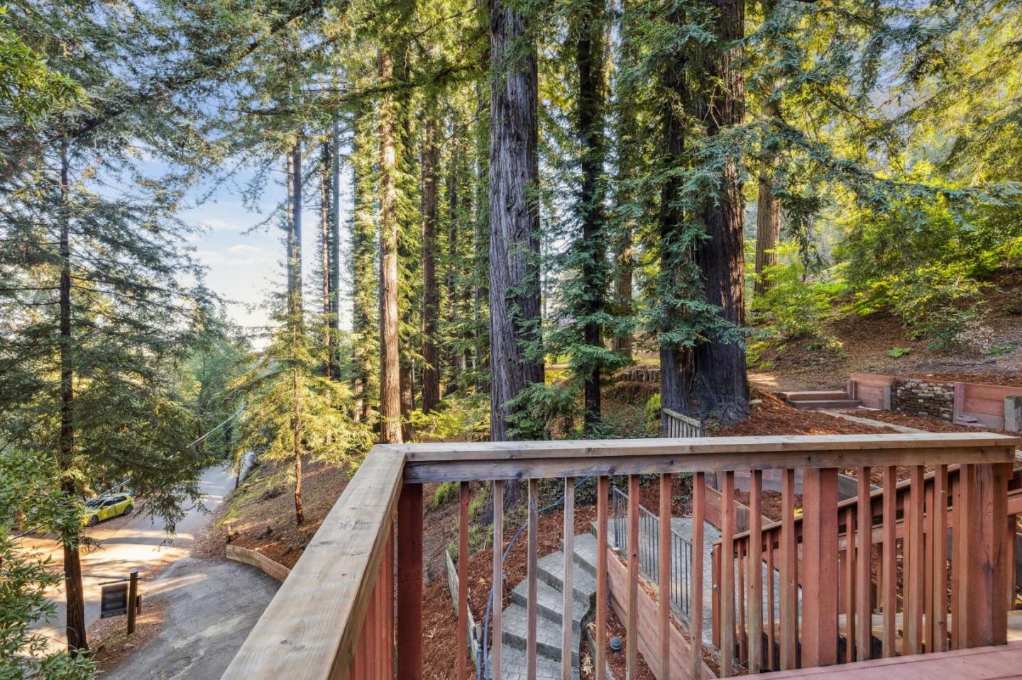 20080 Gist Road Los Gatos, CA 95033 - Photo 30 of 35 a view of balcony with wooden fence and floor