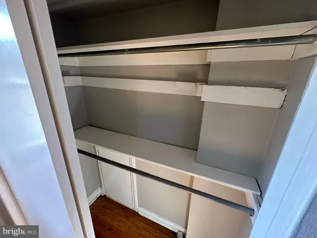 a close view of closet