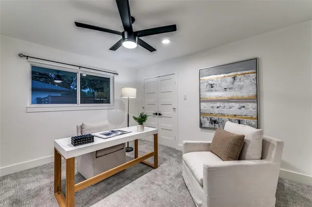 a room with furniture and a window