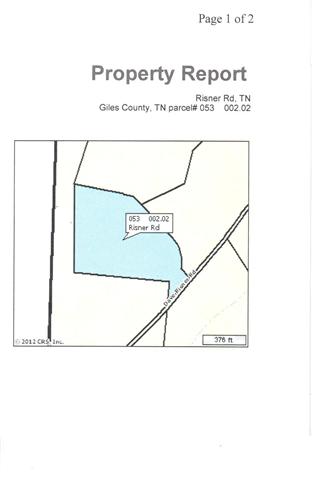 0 Risner Road Ethridge, TN 38456 - Photo 3 of 5 Tax Map shows the shape of this property(13 Acres on Dave Risner Road)