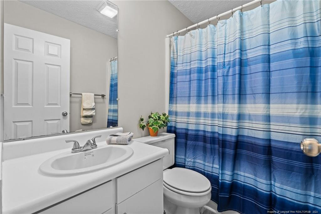 124 East Lake Ridge Road Raeford, NC 28376 - Photo 31 of 44 a bathroom with a sink a toilet and shower