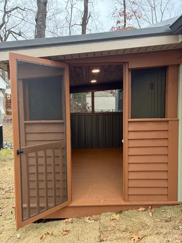 a front view of a house