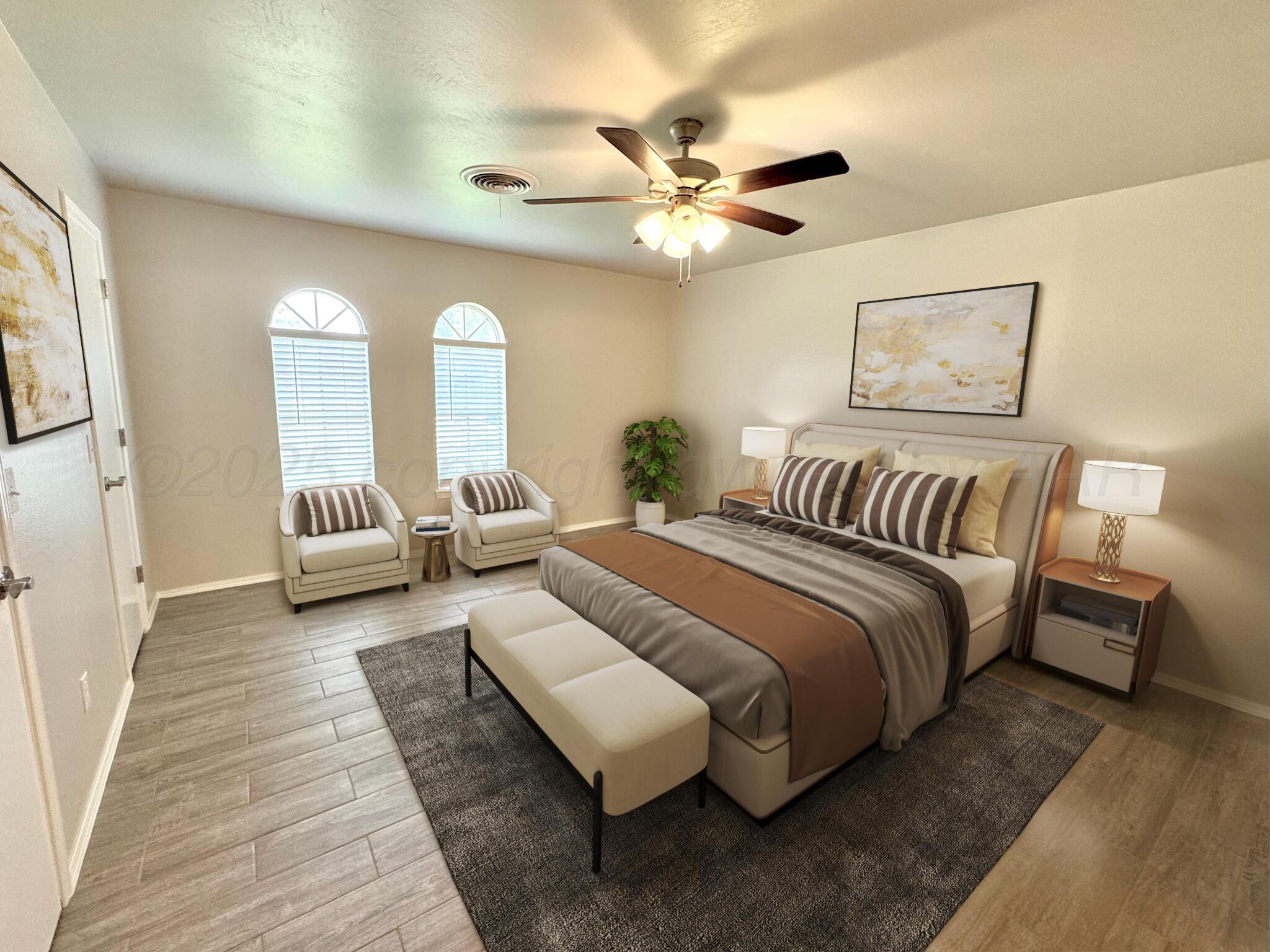6800 Rochelle Lane Amarillo, TX 79109 - Photo 15 of 30 Primary Bedroom Staged
