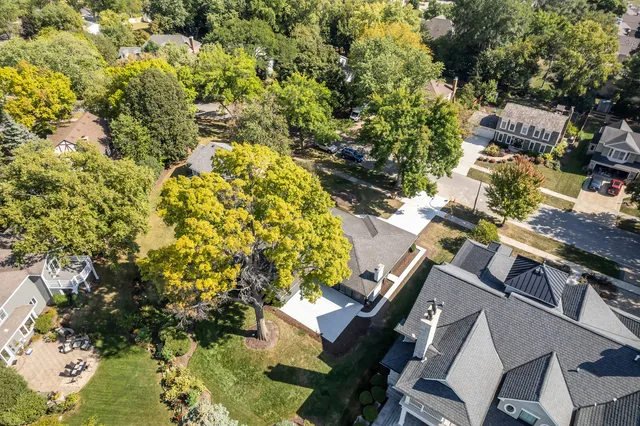 an aerial view of residential house with outdoor space