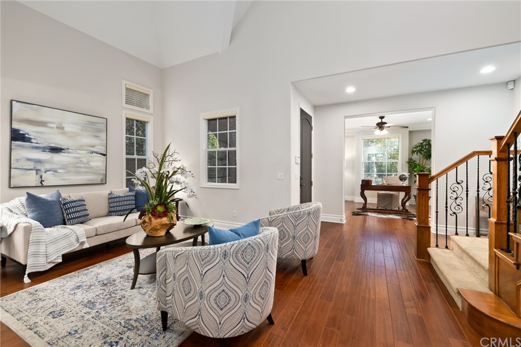 825 Cambridge Court Pasadena, CA 91107 - Photo 11 of 58 a living room with furniture and a wooden floor