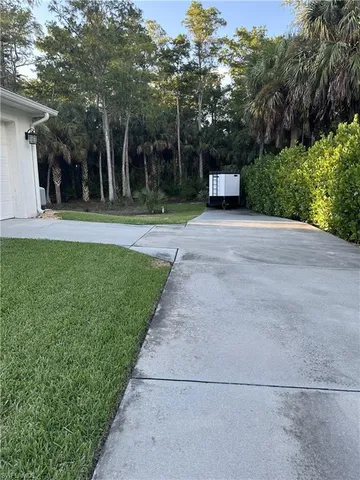 a view of outdoor space with garden