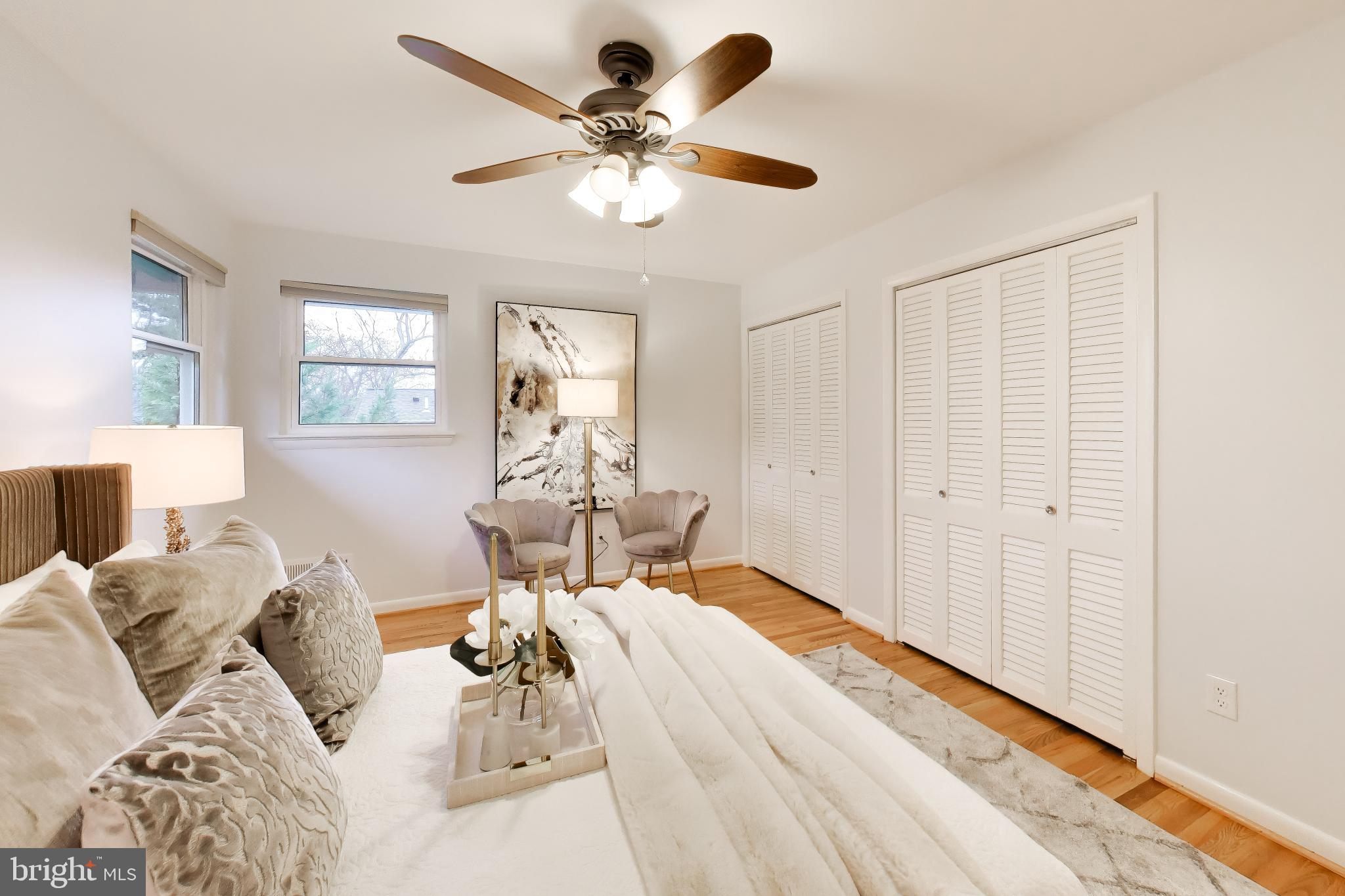 6514 Wilmett Road Bethesda, MD 20817 - Photo 17 of 38 Ceiling fan in primary bedroom