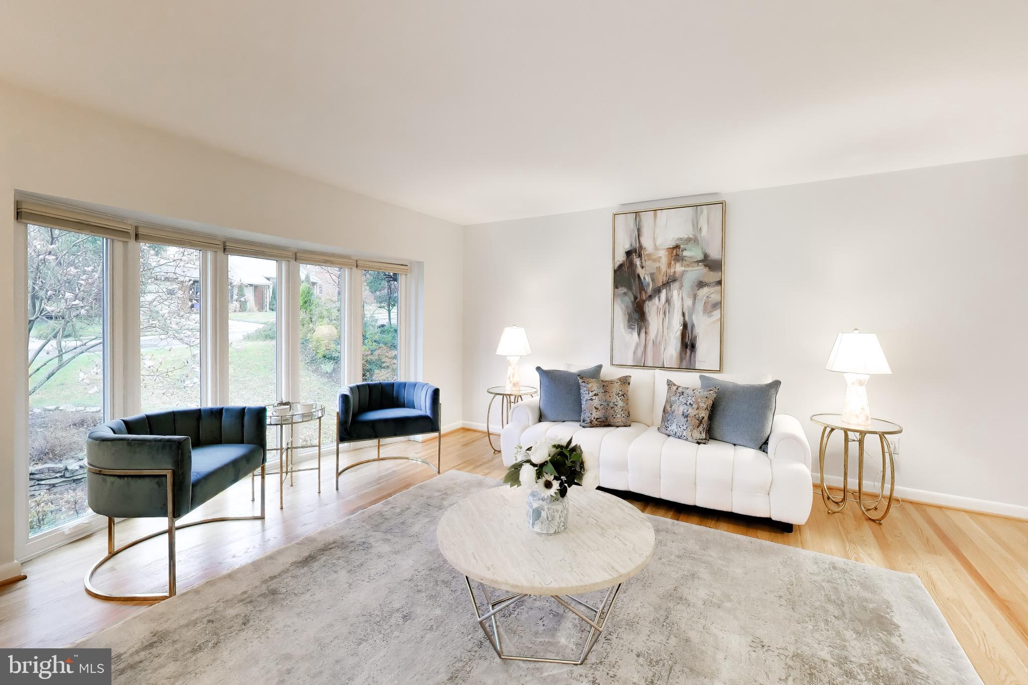 6514 Wilmett Road Bethesda, MD 20817 - Photo 3 of 38 Main living area with floor to ceiling windows!