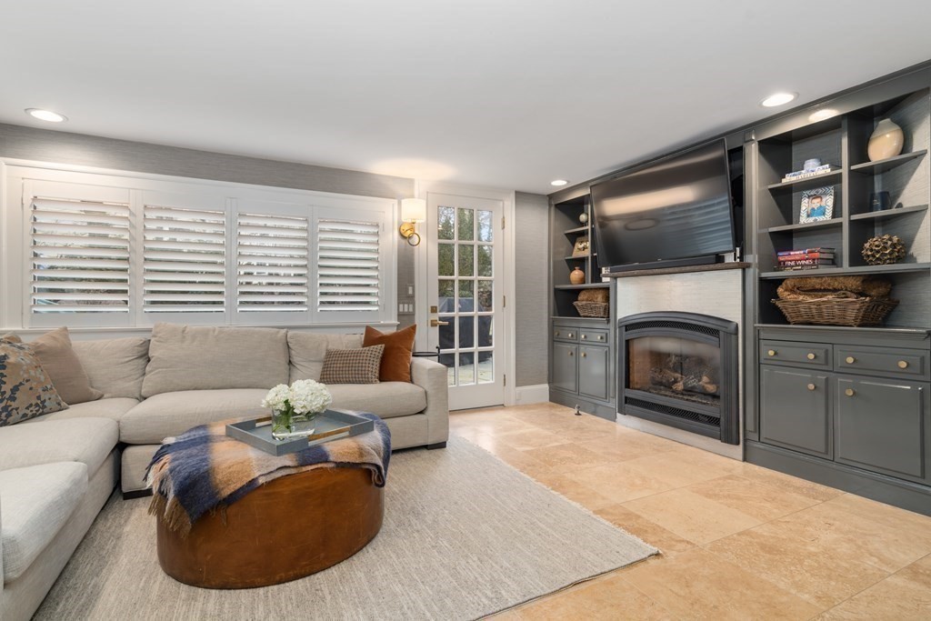 15 Old Town Road Wellesley, MA 02481 - Photo 14 of 30 a living room with furniture window and a fireplace
