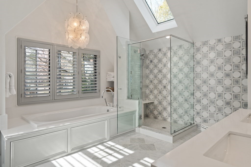 15 Old Town Road Wellesley, MA 02481 - Photo 21 of 30 a bathroom with a bathtub and a shower